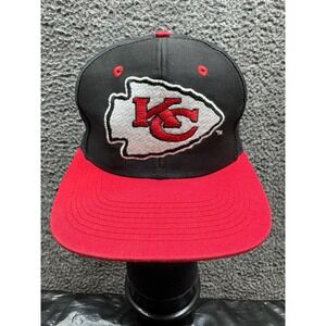 Vintage Logo 7 Kansas City Chiefs NFL Snapback Hat Black Unisex One Size